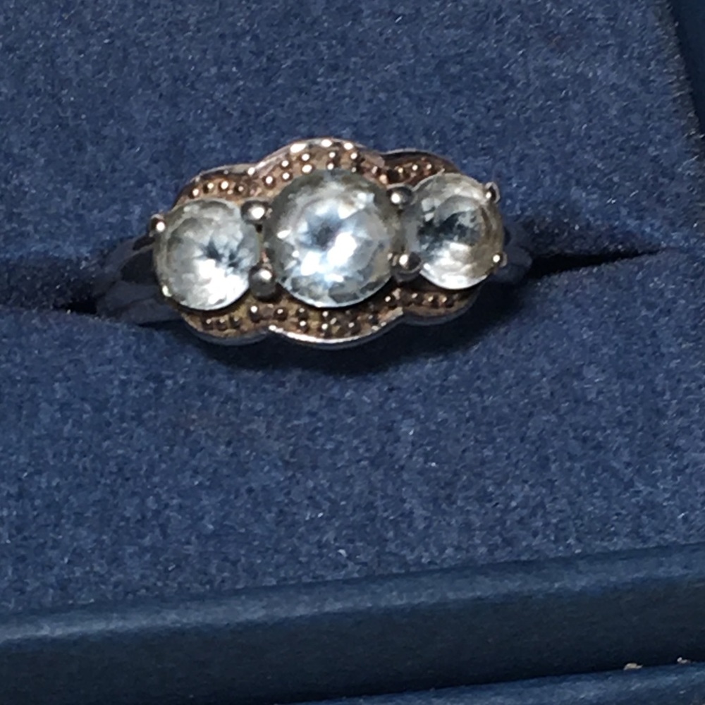 Aquamarine SS ring